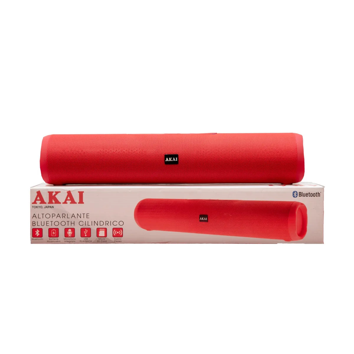 AKAI BT Tube Speaker Red Model: AKBT55
