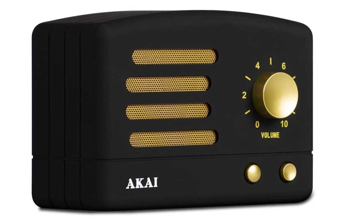 AKAI Vintage Black Bluetooth Speaker